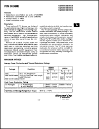 UM6001 datasheet: PIN Diode UM6001