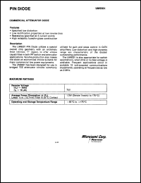 UM9301 datasheet: PIN Diode UM9301