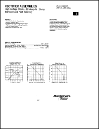 US15 datasheet: High Voltage Rectifier US15