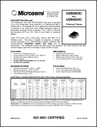 USB0803C datasheet: Transient Voltage Suppressor USB0803C