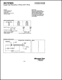 UTX3105 datasheet: Fast Rectifier (100-500ns) UTX3105