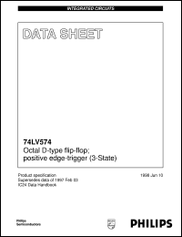 74LV574PW datasheet: Octal D-type flip-flop; positive edge-trigger (3-State) 74LV574PW