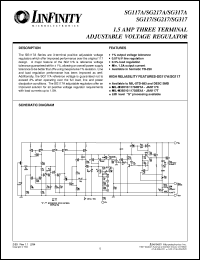 SG117AIG/DESC datasheet: Positive Adjustable Linear Voltage Regulators SG117AIG/DESC