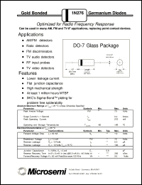 1N276 datasheet: Germanium Diode 1N276