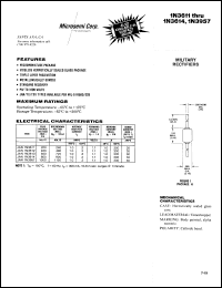 1N3612 datasheet: Standard Rectifier (trr more than 500ns) 1N3612