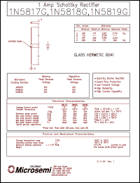 1N5819G datasheet: Schottky Rectifier 1N5819G