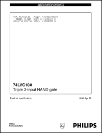 74LVC10APW datasheet: Triple 3-input NAND gate 74LVC10APW