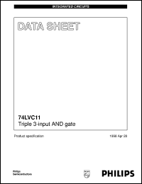 74LVC11D datasheet: Triple 3-input AND gate 74LVC11D
