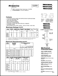 1N6638U datasheet: Signal or Computer Diode 1N6638U