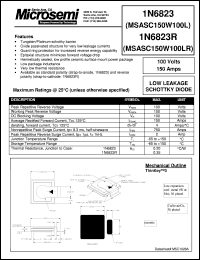 1N6823 datasheet: Schottky Rectifier 1N6823