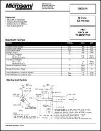 2N3251A datasheet: PNP Transistor 2N3251A