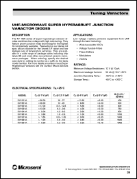 KV1931A datasheet: Tuning Varactors KV1931A