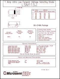 LSM115J datasheet: Schottky Rectifier LSM115J