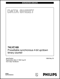 74LVC169PW datasheet: Presettable synchronous 4-bit up/down binary counter 74LVC169PW