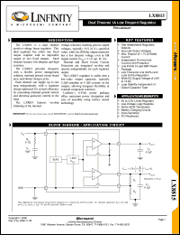 LX8815 datasheet: Low Drop Out Regulator - Dual LX8815