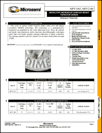 MPV1965 datasheet: Tuning Varactors MPV1965