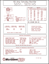 SD5145 datasheet: Schottky Rectifier SD5145