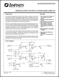 SG1543J/883B datasheet: Power Supply - Precision Output Supervisory Circuit SG1543J/883B