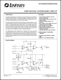 SG1544J/883B datasheet: Power Supply - Precision Output Supervisory Circuit SG1544J/883B