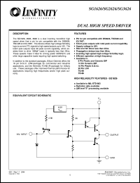 SG1626J/DESC datasheet: Driver - Dual HI Speed MOSFET, Inverting SG1626J/DESC