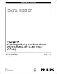 74LVC374AD datasheet: Octal D-type flip-flop with 5 V tolerant inputs/outputs; positive edge-trigger (3-State) 74LVC374AD