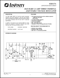 SGR117AT/883B datasheet: Linear Voltage Regulator - Positive Adjustable Rad Hard SGR117AT/883B