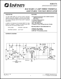 SGR117AT datasheet: Linear Voltage Regulator - Positive Adjustable Rad Hard SGR117AT