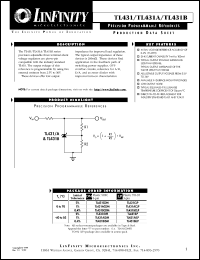 TL431BCLP datasheet: Voltage Reference - Programmable TL431BCLP
