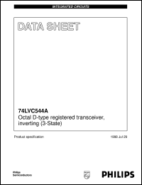 74LVC544APW datasheet: Octal D-type registered transceiver, inverting (3-State) 74LVC544APW