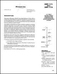 USR1173 datasheet: 0TC Reference Voltage Zener USR1173