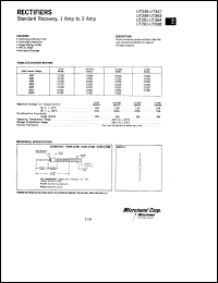 UT237 datasheet: Standard Rectifier (trr more than 500ns) UT237