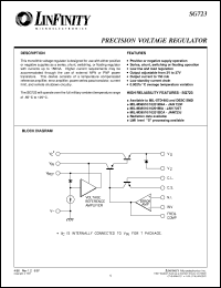 SG723J/883B datasheet: Positive Adjustable Linear Voltage Regulators SG723J/883B