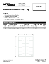 MXP22-C datasheet: Multi Element Opto Arrays MXP22-C