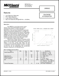 UM9552 datasheet: PIN Diode UM9552