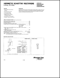 USD245C datasheet: Schottky Rectifier USD245C