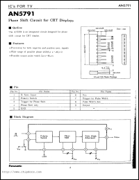 AN5791 datasheet: Phase shift circuit for CRT displays AN5791