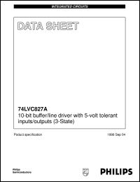 74LVC827AD datasheet: 10-bit buffer/line driver with 5-volt tolerant inputs/outputs (3-State) 74LVC827AD