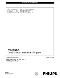 74LVC86ADB datasheet: Quad 2-input exclusive OR gate 74LVC86ADB