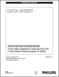 74LVC16374ADGG datasheet: 16-bit edge triggered D-type flip-flop with 5 V tolerant inputs/outputs (3-State) 74LVC16374ADGG