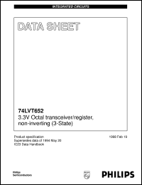 74LVT652D datasheet: 3.3V Octal transceiver/register, non-inverting (3-State) 74LVT652D