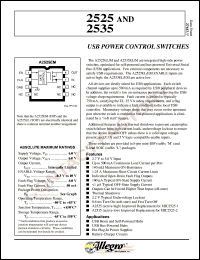 A2525EL datasheet: USB power control switches A2525EL