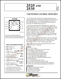 A2525EM datasheet: USB power control switches A2525EM