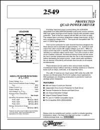 UDQ2549B datasheet: Protected quad power drivers UDQ2549B