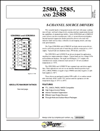 UDN2588A datasheet: 8-channel source drivers UDN2588A