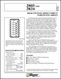 ULN2803A datasheet: High-voltage, high-current darlington arrays ULN2803A