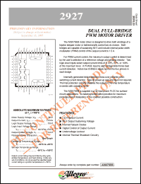 A2927SEB datasheet: Dual full-bridge PWM motor driver A2927SEB