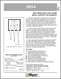 A3054KU-04 datasheet: Multiplexed two-wire hall-effect sensor ICs A3054KU-04