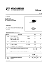 S2514DH datasheet: 400V general purpose SCR S2514DH