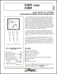 A3185ELT datasheet: Hall-effect latche for high-temperature operation A3185ELT