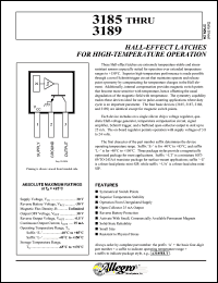 A3187ELT datasheet: Hall-effect latche for high-temperature operation A3187ELT